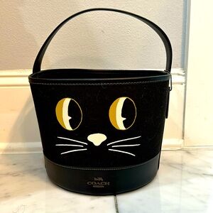 Trick Or Treat Bucket In Signature Canvas With Halloween Cat